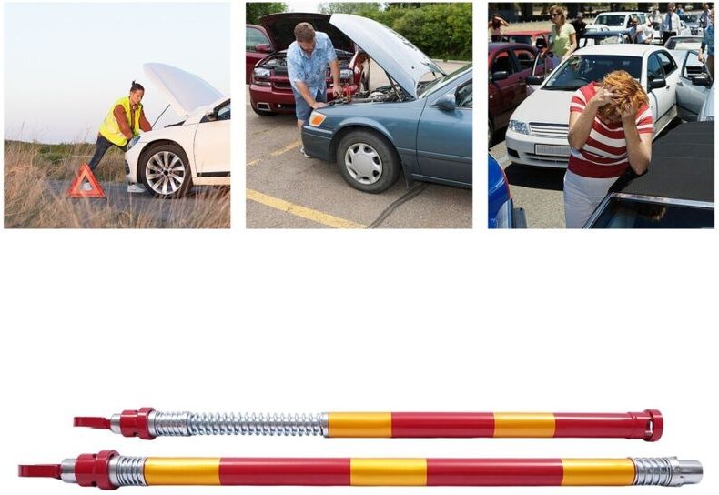 Senderpick - Tragfähigkeit von 8 Tonnen Abschleppstangen aus Stahlrohr 187 cm Abschleppmast