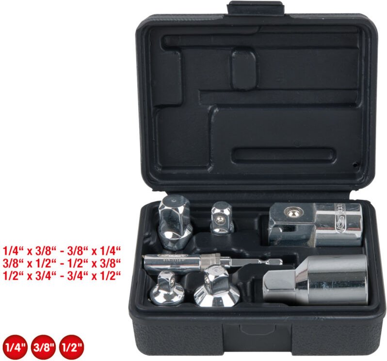Ks Tools 1/4'+3/8'+1/2'+3/4' CHROMEplus Vergrößerungs- und Reduzieradapter-Satz, 7-tlg.