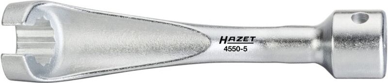 Einspritzleitungs-Schlüssel, Vierkant hohl 12,5 mm (1/2), Außen-Doppel-Sechskant Profil, 14 mm - Hazet