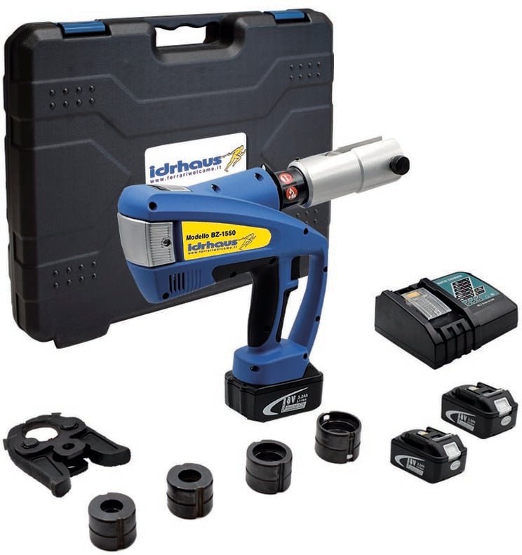 bz-1550 kabellose pressmaschine mit th 16-20-26-32 einsätzen und einsatzbacke