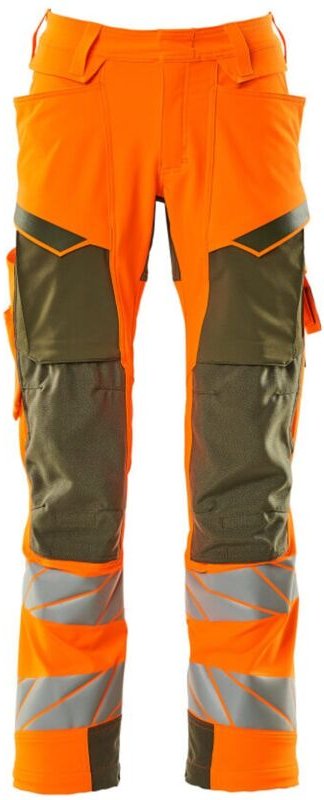 Thumbnail - Hose mit Knietaschen 19079-511-1433 Gr. 90C46 hi-vis orange/moosgrün - Mascot