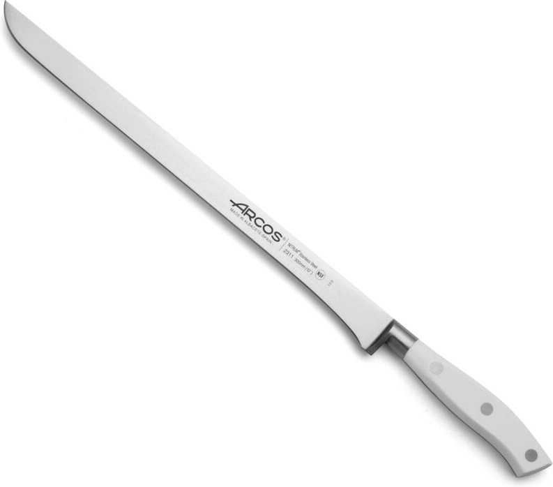 Schinkenmesser Arcos Riviera Blanc 231124 aus Nitrumstahl, mit Mango aus Polyoxymethylen und einer Klinge von 30 cm im K...