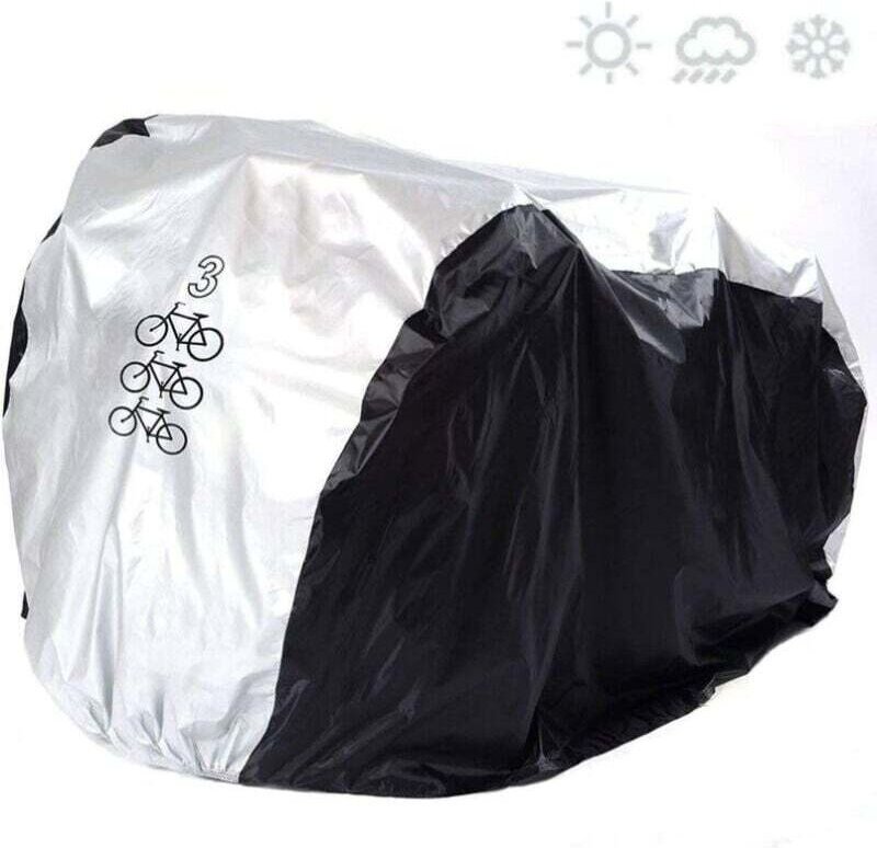 Ahlsen Fahrradabdeckung für 3 Fahrräder, wasserdicht, staubdicht, UV-Schutz
