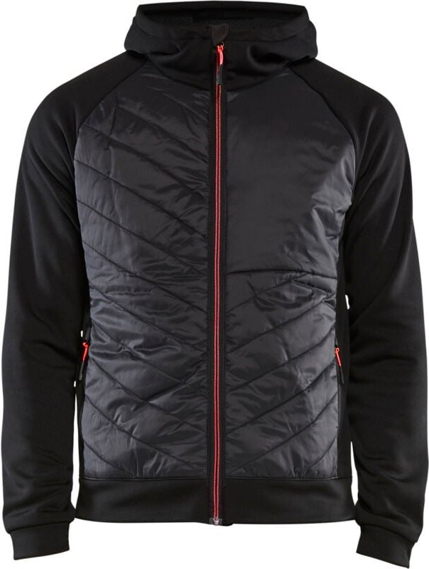 Thumbnail - Hybrider Arbeits-Sweatshirt 3463 - Schwarz/Rot XS