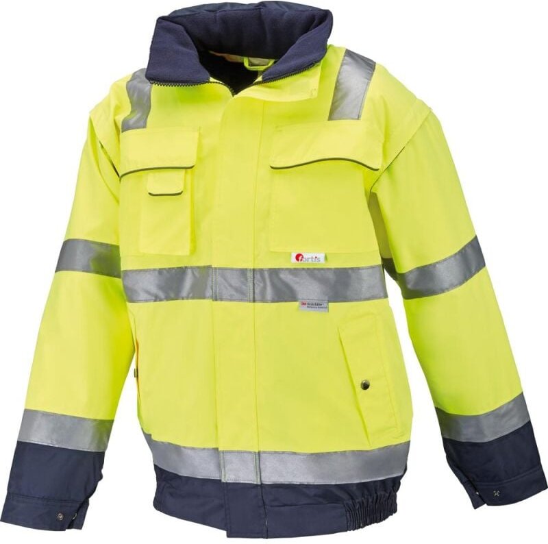 Warnjacke arthur, gelb/marine, Gr.S Fortis