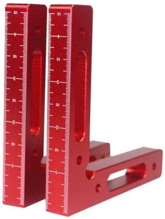 XVX - Abrazadera de carpintero en ángulo recto de 90°, 12 x 12 cm, abrazadera de marco de aleación de aluminio en forma ...