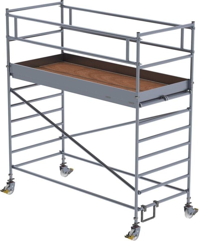 Rollgerüst 1,35 x 3 m mit Doppel-Plattform Plattformhöhe 2,35 m - 175235 - Günzburger Steigtechnik