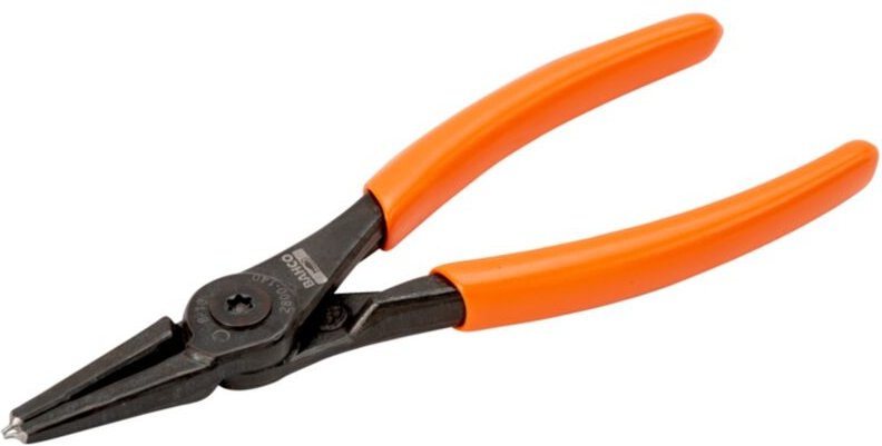 Zange für Innensicherungsringe mit geraden Backen, brüniert 180 mm - Bahco