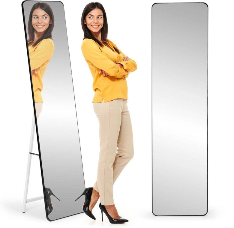 Groer rechteckiger standspiegel schmaler rahmen 148 cm