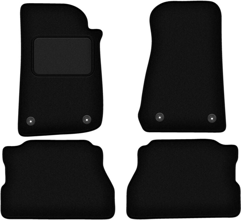 Schwarze Veloursmatten für: Jeep Wrangler IV Rubicon Offroad (2017-)