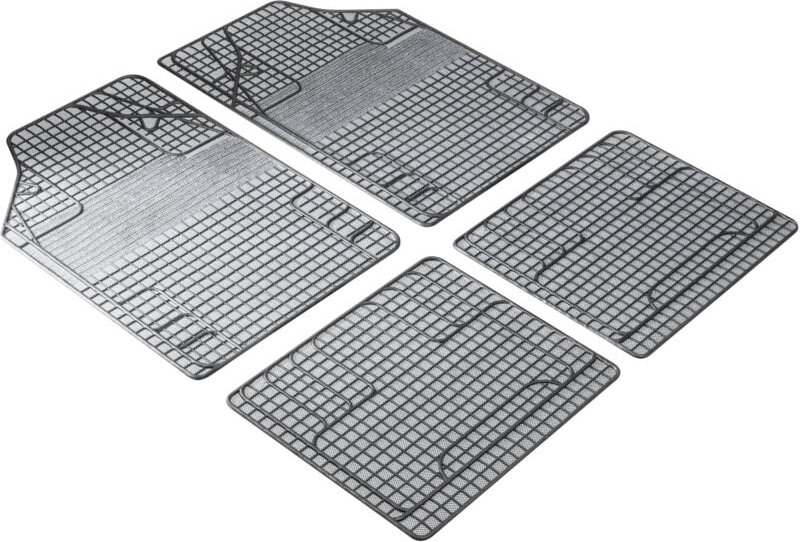 Walser - Universal Fußmatten Gummi New Style Komplett-Set weiß Fußmattenset