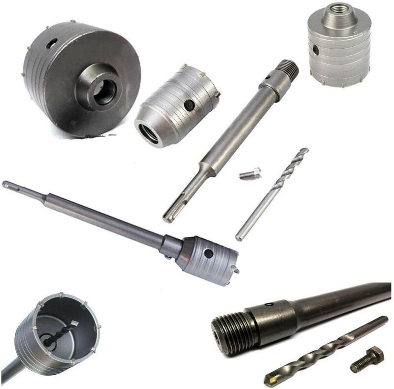 Trade Shop Traesio - Trade Shop - tazzo carotatrice für muro da 30MM bis 130MM + asta da 35 cm sds plus -