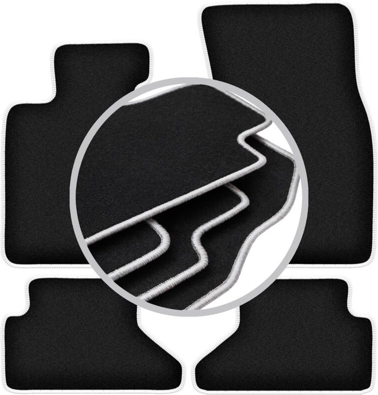 CARLUX-SILVER Autofußmatten für: BMW 6 E64 Cabrio (2003-2010)
