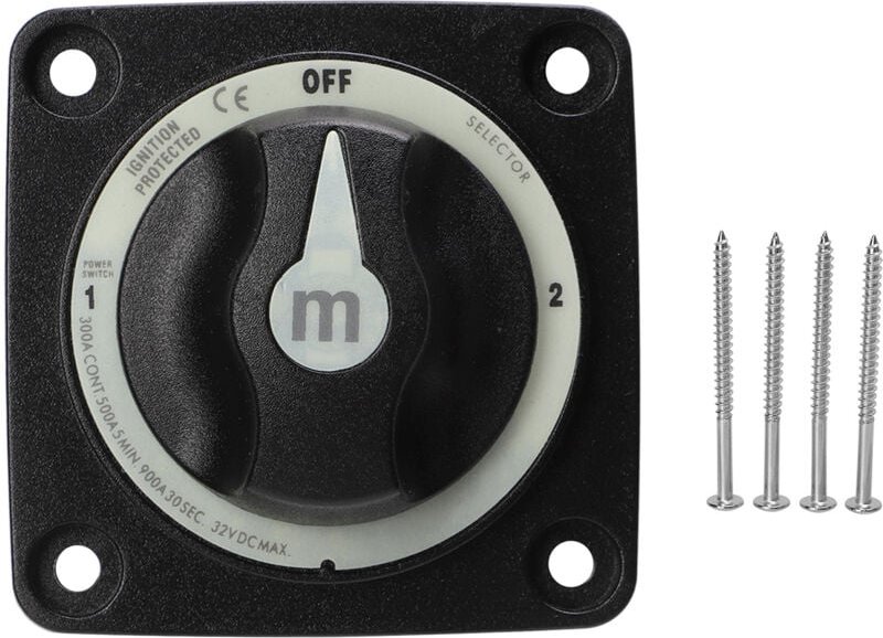 Eosnow - 300A Batterie-Wahlschalter, robuster 3-Positionen-Marine-Batterie-Trennschalter für Wohnmobil-Boote
