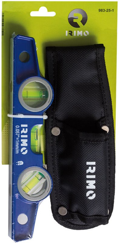 Irimo - Magnetische Aluminiumdruckguss-Festwasserwaage 250mm mit Tasche 983-25-1