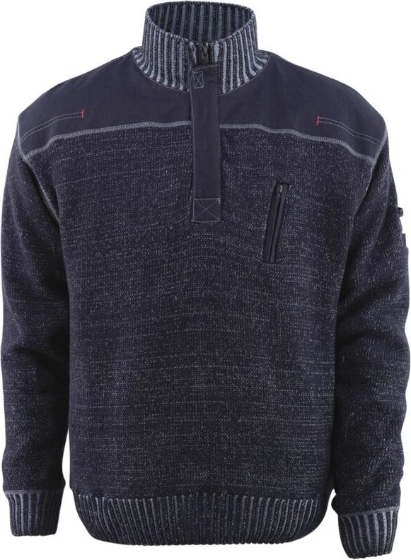 Mascot Strickpullover NAXOS FRONTLINE mit kurzem Reißverschluss 50354 Gr. 2XL blaugrau