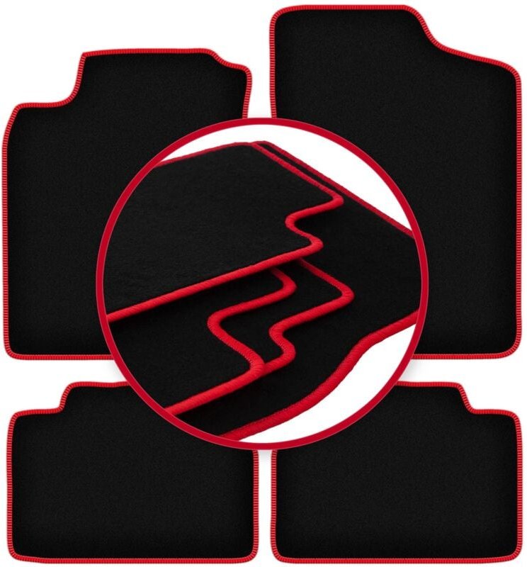 CARLUX-RED Autofußmatten für: Daihatsu Charade Fließheck (1994-2000)