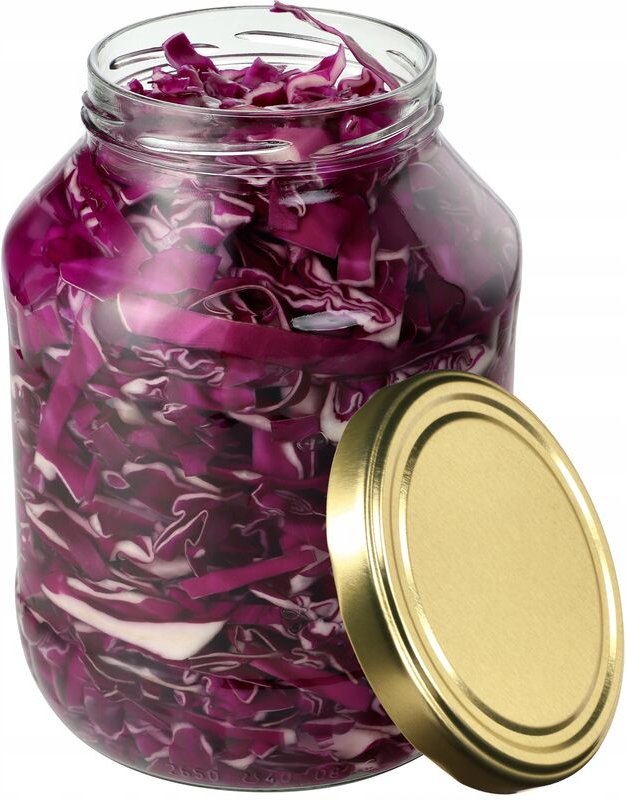 Kadax - Weckgläser 2,5L, Einmachglas zum Einlegen, fi100 mm, 1 Stück, Gold Deckel