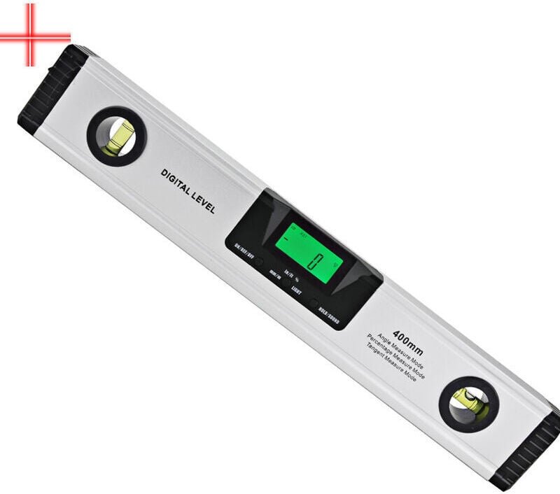 Odipie - 400 mm/16 Zoll digitale Wasserwaage mit digitaler Audioanzeige Wasserwaagen-Finderwinkel Aluminiumlegierung mit...