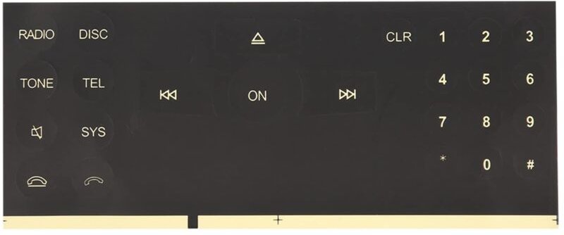 Zoternen - Ymiko Radioknopf-Aufkleber, passend für Modelle von 2008–2014, Autoradio-CD-Knopf-Aufkleber, Radioknopf-Aufkl...