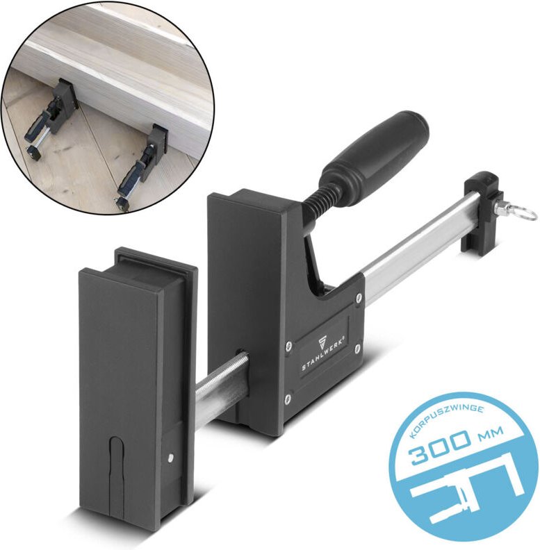 Korpuszwinge 95x300 mm 12' Schraubzwinge 650kg Spannkraft Zwinge - Stahlwerk