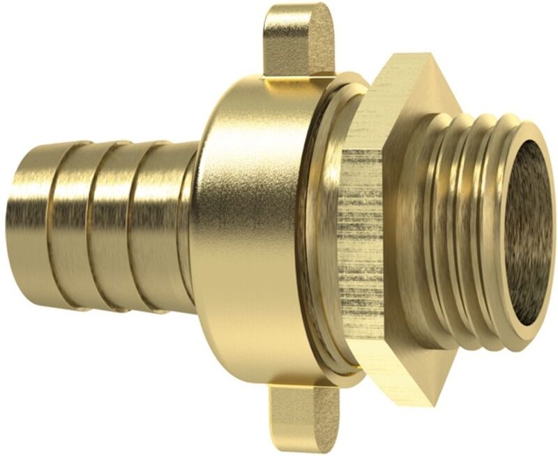 3/3 Standrohrver., g 1/2 AGx13, Mutter 3/4', flachd., leicht, ms - Riegler