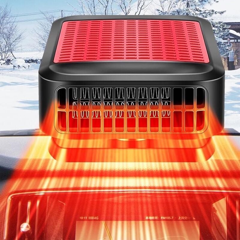 Alovez - 12 v 200 w Autoheizung – Tragbare Schnellheizung – 2-in-1-Kühllüfter und Heizung – Windschutzscheiben-Defroster...