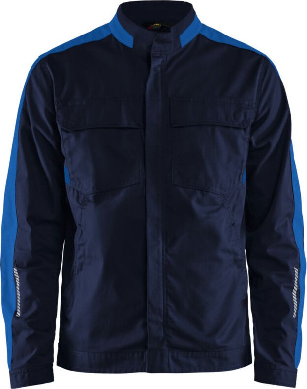 Thumbnail - Blaklader - Blakläder Bundjacke Industrie Stretch, marineblau / kornblau, Unisex-Größe: m