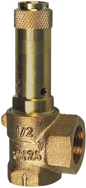 Riegler Eck-Sicherheitsventil, Flüssigkeit. G 1 1/4 Ansprechdruck 1,5 bar