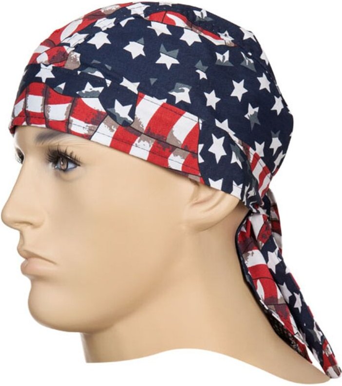 Hitzekopfschutz Bandana usa flag weldas 23-3604, aus Baumwolle, KopfØ 46-68 cm - Elmag