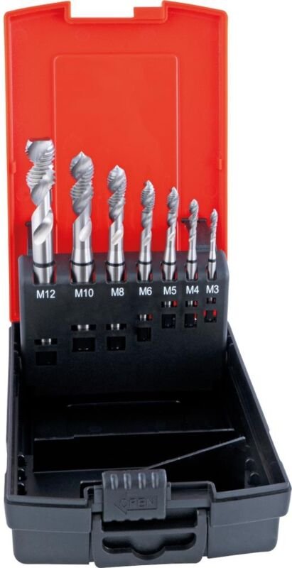 Maschinengewindeb.-Set DIN376 HSSE Typ W Form C M3-12 FORMAT