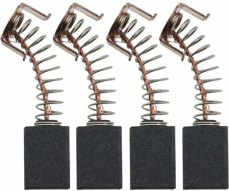 2 pares de escobillas de carbón de motor de 12 x 8 x 5 mm compatibles con amoladora angular Black & Decker G720 WS125