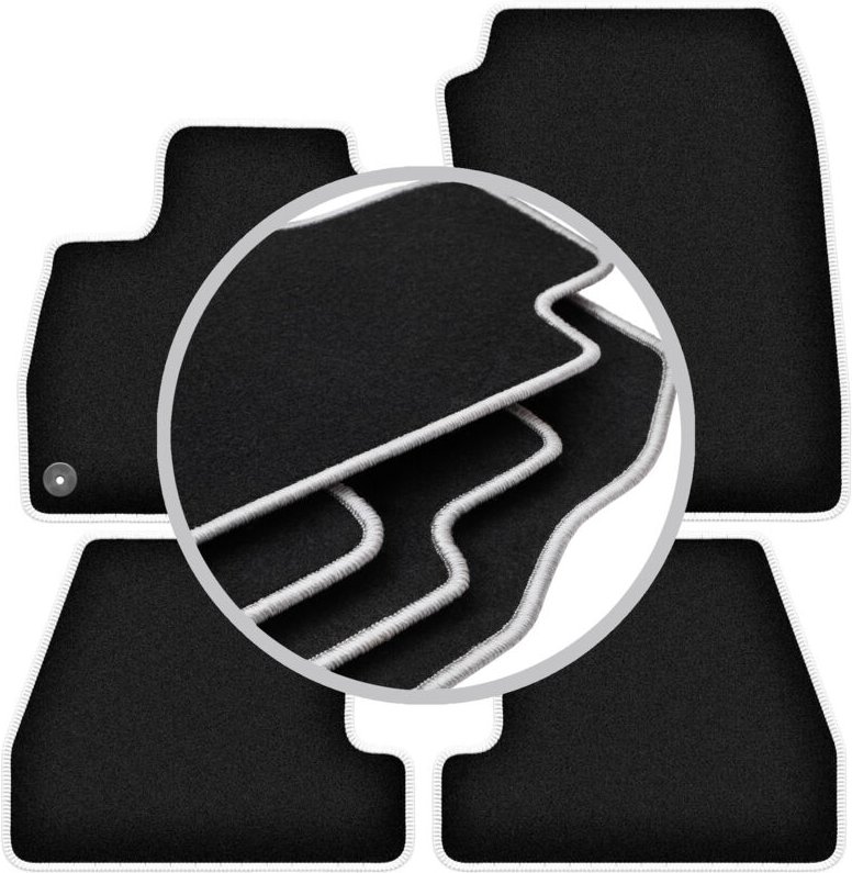CARLUX-SILVER Autofußmatten für: Ford Focus MK3 Fließheck, Limousine, Kombi (2010-2018)