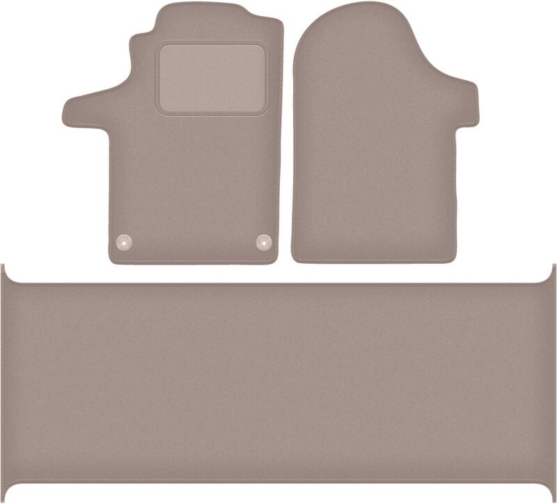 Beige Veloursmatten für: Mercedes Vito W447 Kastenwagen (2014-)