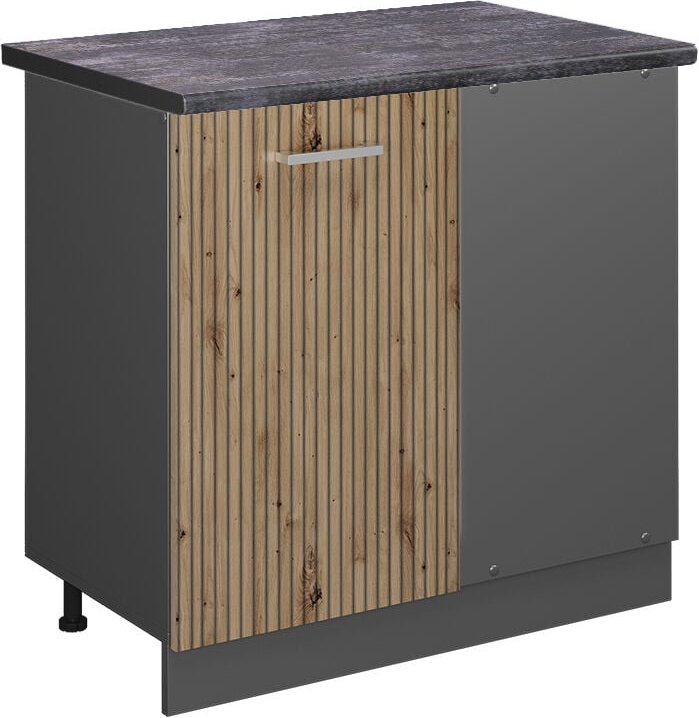 Thumbnail - Vicco - Eckunterschrank R-Line, Artisan-Eiche, 86 cm, ap Anthrazit