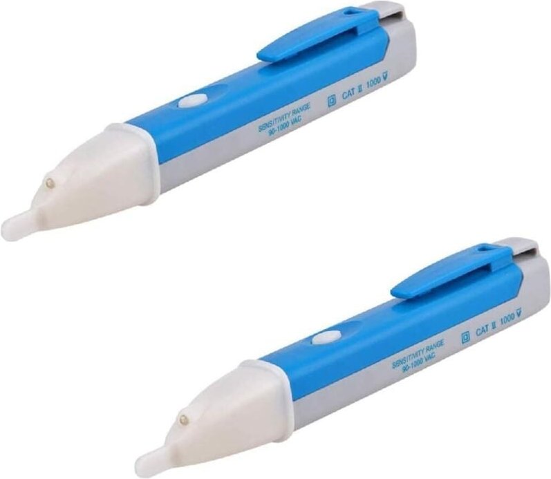 Thumbnail - 2 Stück berührungsloser Spannungsprüferstift, elektrischer Spannungsdetektor, 90–1000 V AC, Stifttester, induktives elek...