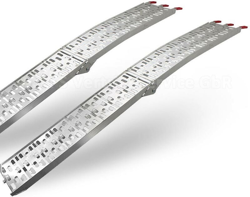 2x Auffahrrampe 2,28m Verladerampe Verladeschiene 340kg klappbar Auto
