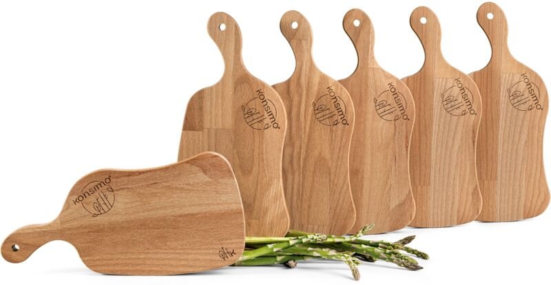 Thumbnail - Konsimo - livo Frühstücksbrettchen-Set (6tlg.), Buche geölt