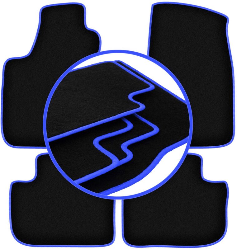 CARLUX-BLUE Autofußmatten für: Chrysler 300C Limousine, Kombi, Touring (2004-2010)
