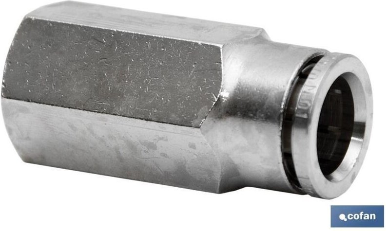 Gerader Anschluss 6 mm Rohr. Weiblich 1/8