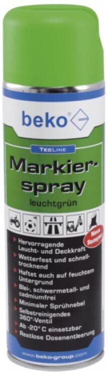 Markierspray TecLine 500 ml Leuchtgrün - Beko