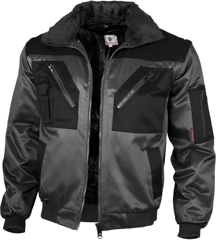 Qualitex Pilotenjacke zweifarbig, Größe: 3XL, Farbe: grau/schwarz