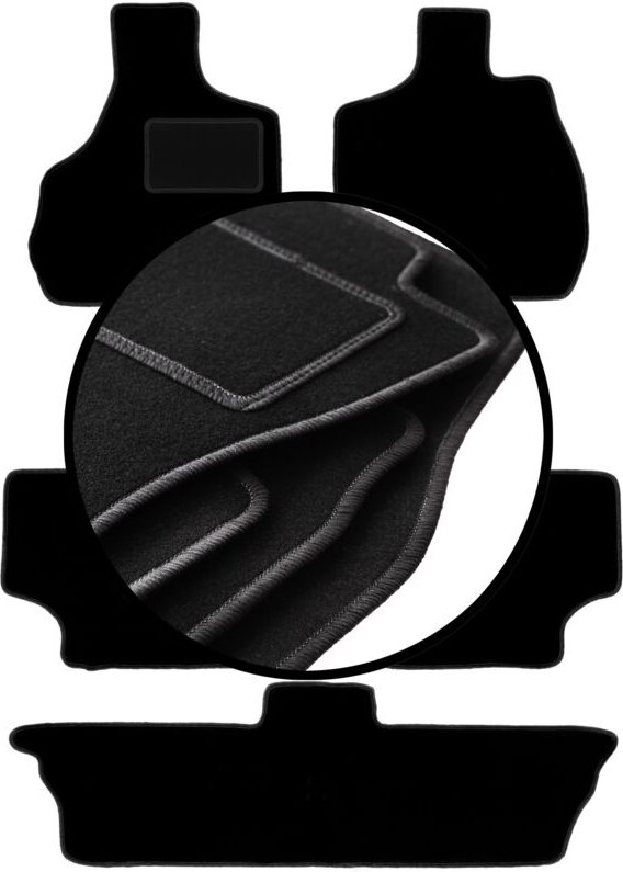 Velours-Fußmatten-Set für: Chrysler Town&Country IV 7-Sitzer (2000-2008)