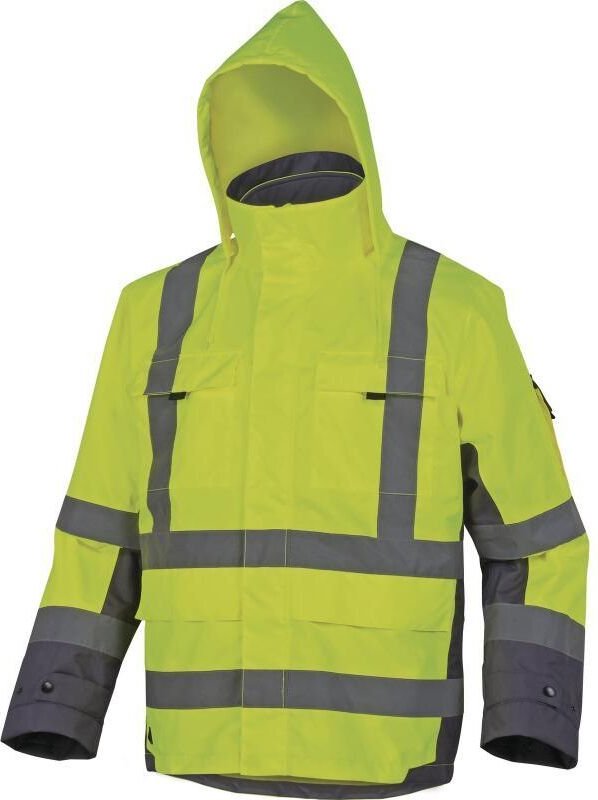 Thumbnail - Parka Delta Plus 4 en 1 tarmac haute visibilté polyester jaune fluo / gris - D020TARMAJG 42/44 (l)