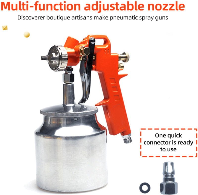 Zoternen - Universelles kabelloses Farbspritzgerät mit 1,5-mm-Kupferdüse für Innenanstriche, DIY-Auto-Spritzpistole mit ...