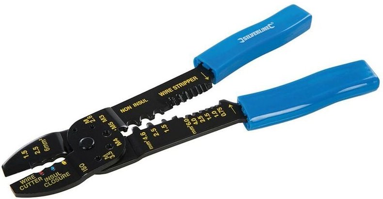 Silverline - Abisolier- und Kabelschuhzange 230 mm