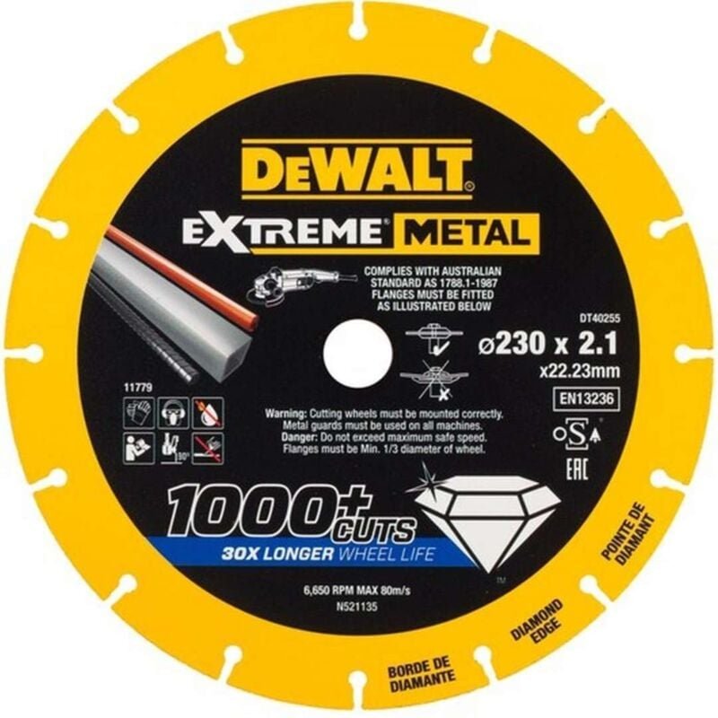 Dewalt Diamanttrennscheibe Extreme 230x2,1x22.23mm (DT40255-QZ)