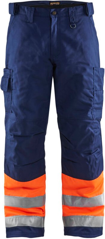 Hochsichtbare Winter-Arbeitshose 1862 - Neonorange/Marine M - FR(42) - SE(C48) - Kurze