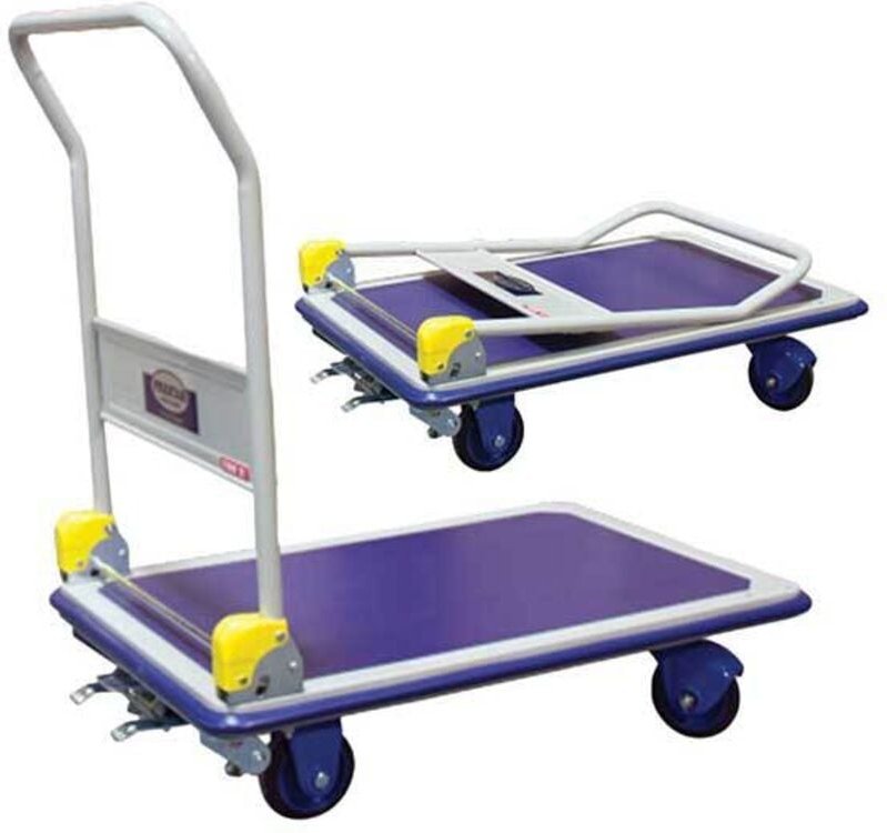 Klappbarer Transportwagen mit Bremse 500 kg - Platte 1240x790 mm aus verstärktem Stahl - 805007348