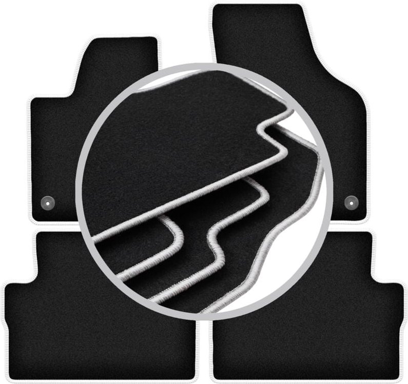 CARLUX-SILVER Autofußmatten für: Seat Alhambra II Minivan (2010-2018)